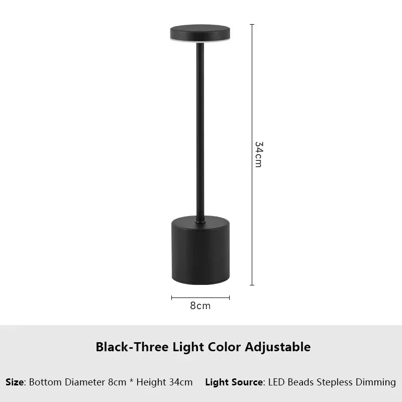 Simple Touch Sensor LED Table Lamp – Rechargeable & Elegant