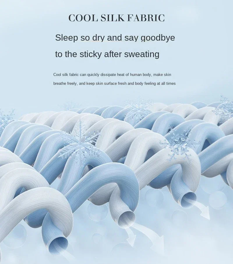 Cooling Ice Silk Summer Blanket – Lightweight Breathable Comforter for Hot Nights