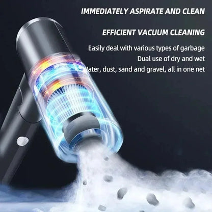 Portable Wireless Vacuum Cleaner – Dual Use for Home & Car, 120W High Power