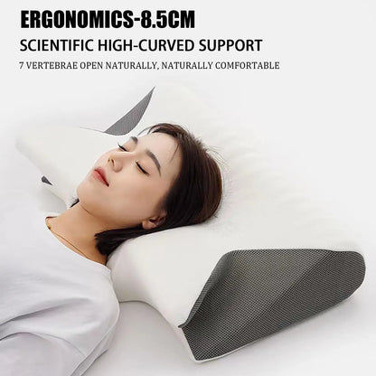 Ergonomic Memory Foam Cervical Pillow – Neck Pain Relief for Side Sleepers