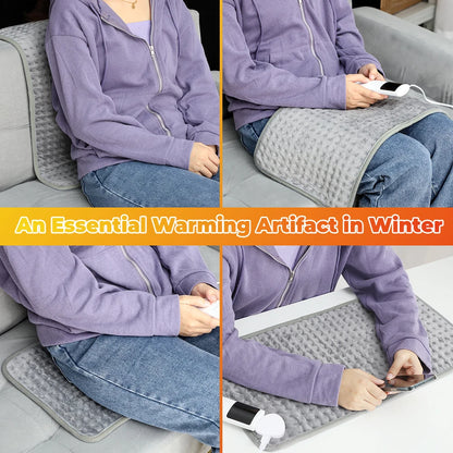 Electric Heating Pad 58×29cm – Personal Heated Blanket Mat for Feet, Back & Sofa Comfort – Safe Winter Warmer for Seniors
