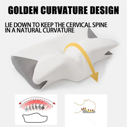 Ergonomic Memory Foam Cervical Pillow – Neck Pain Relief for Side Sleepers