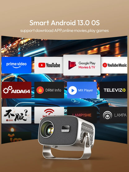 WiFi6 Smart LED Projector 4K Home Cinema