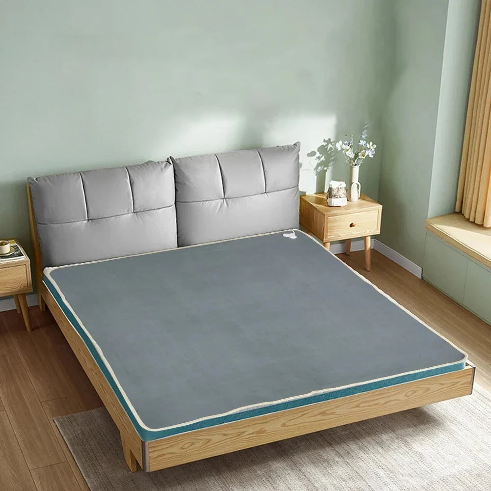 “Winter Electric Heated Mattress Pad – Safe Thermostat Body Warmer with EU Plug