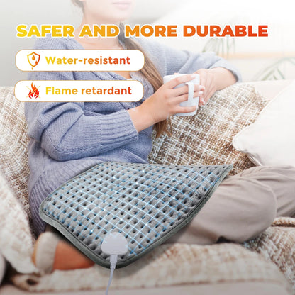 Electric Heating Pad 58×29cm – Personal Heated Blanket Mat for Feet, Back & Sofa Comfort – Safe Winter Warmer for Seniors