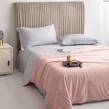 Cooling Ice Silk Summer Blanket – Lightweight Breathable Comforter for Hot Nights