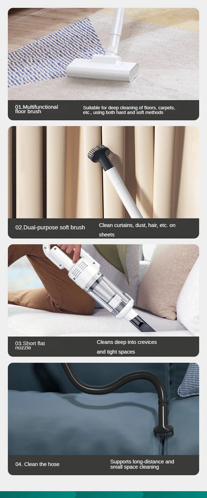 Cordless Handheld Vacuum Cleaner – 6500Pa Power for Home & Car