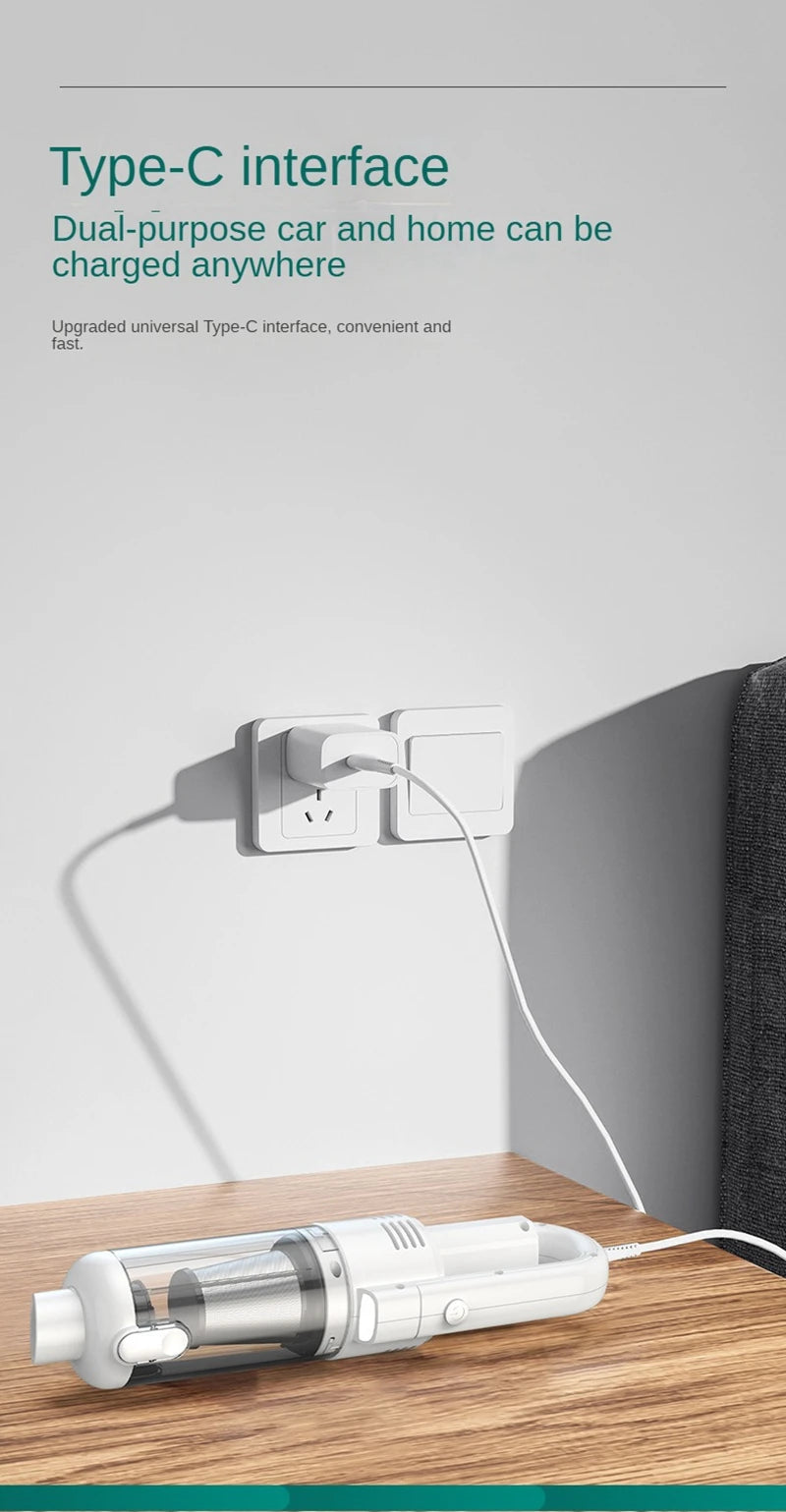 Cordless Handheld Vacuum Cleaner – 6500Pa Power for Home & Car