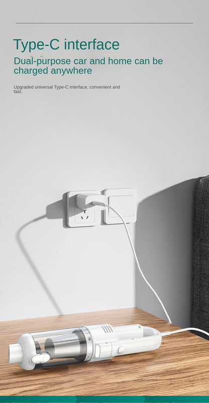 Cordless Handheld Vacuum Cleaner – 6500Pa Power for Home & Car