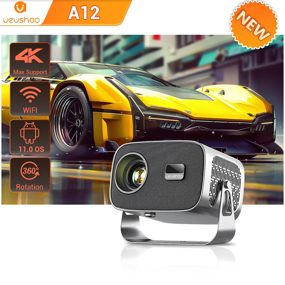 WiFi6 Smart LED Projector 4K Home Cinema