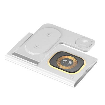 3-in-1 Wireless Charging Station with Foldable Phone Stand – Fast LED Charger for Samsung & Galaxy Buds