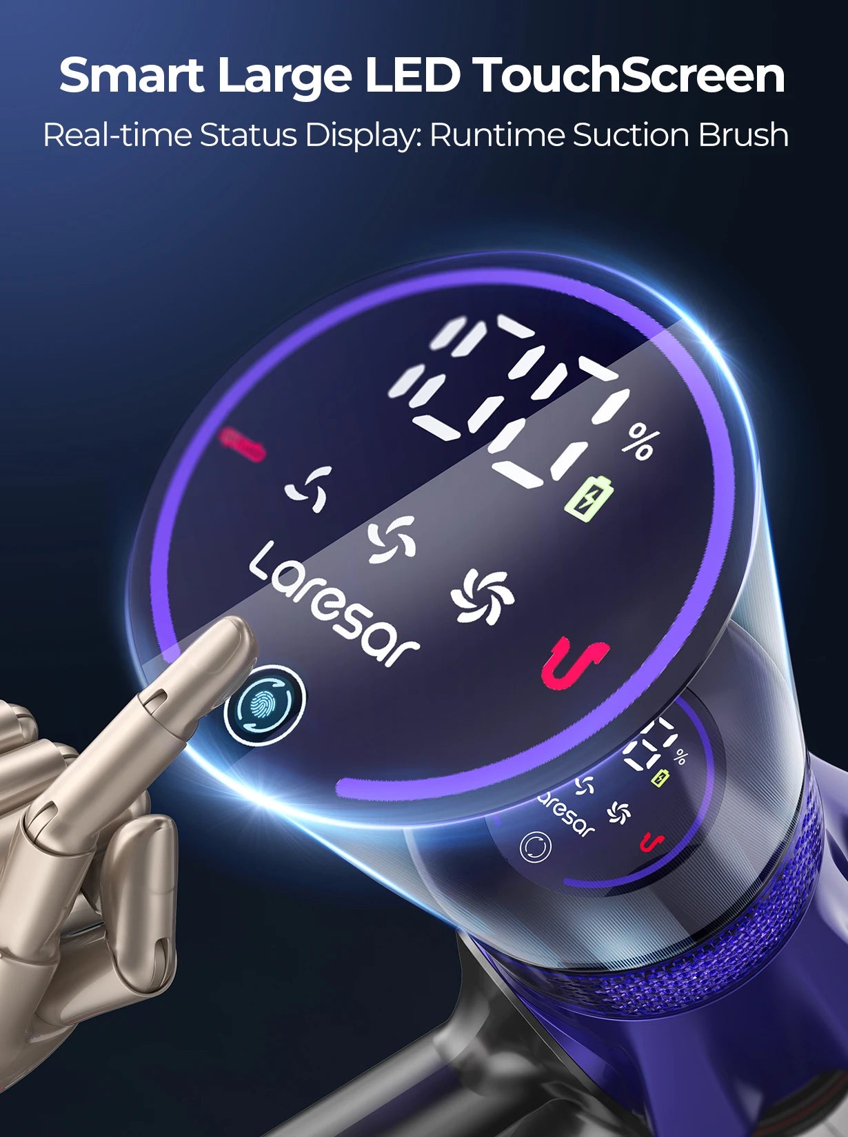 Laresar V7 Handheld Vacuum – Wireless Smart Cleaner for Home