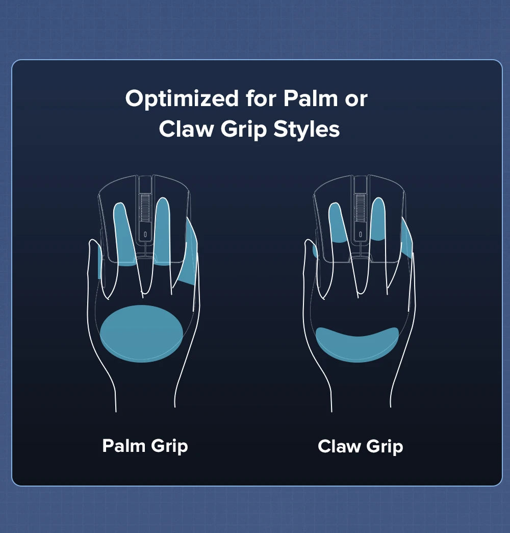 Ergonomic Wireless Precision Mouse – Lightweight 63g with Charging Dock