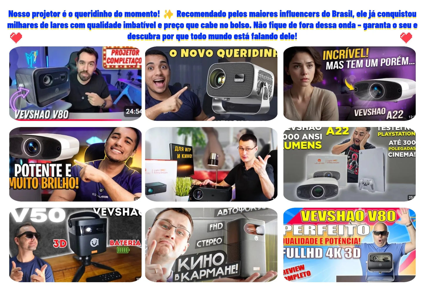 WiFi6 Smart LED Projector 4K Home Cinema