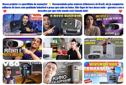 WiFi6 Smart LED Projector 4K Home Cinema