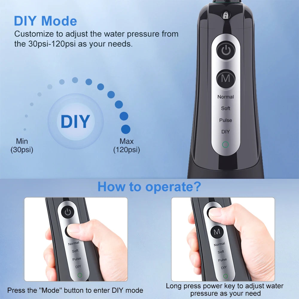 INSMART Water Jet Floss – Waterproof Oral Irrigator for Teeth Cleaning & Whitening