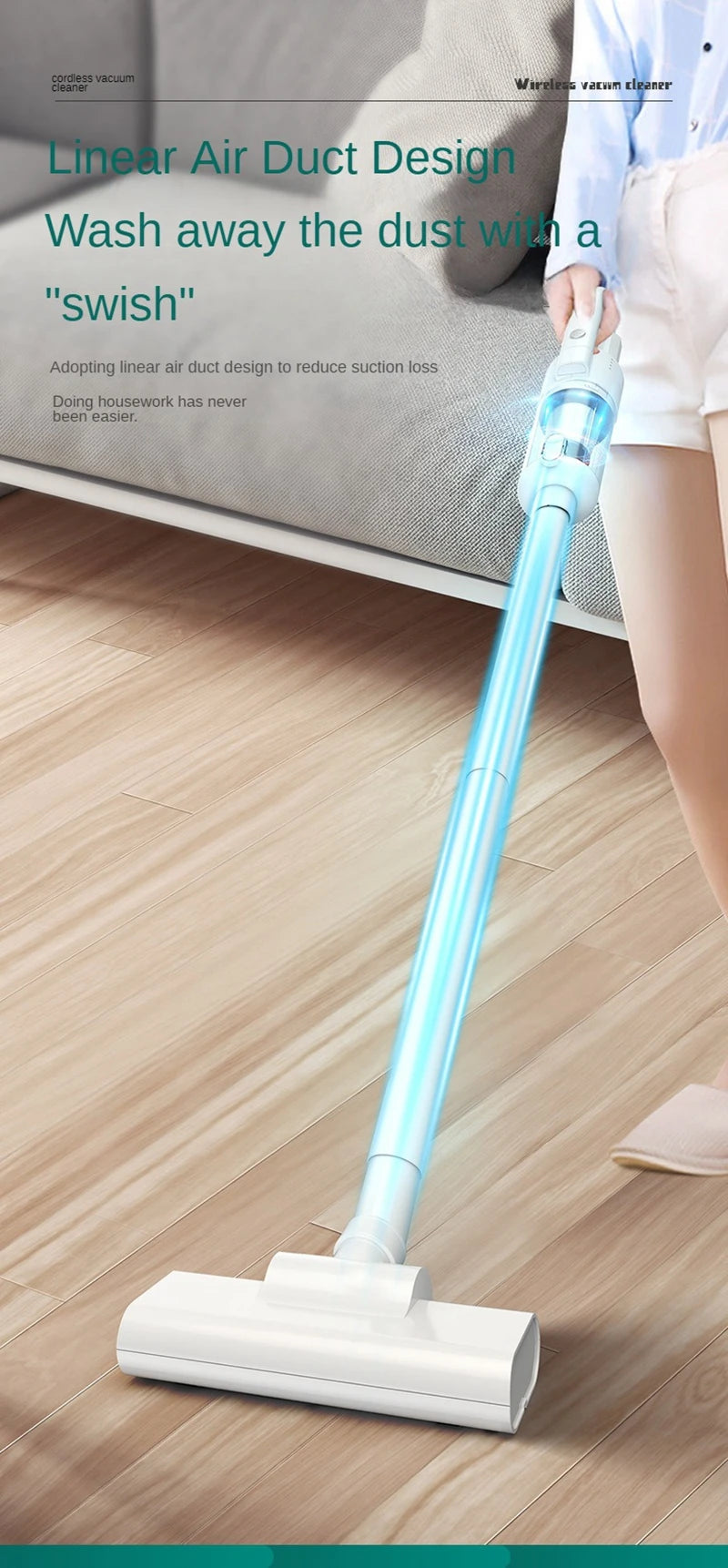 Cordless Handheld Vacuum Cleaner – 6500Pa Power for Home & Car