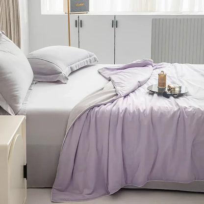Cooling Ice Silk Summer Blanket – Lightweight Breathable Comforter for Hot Nights