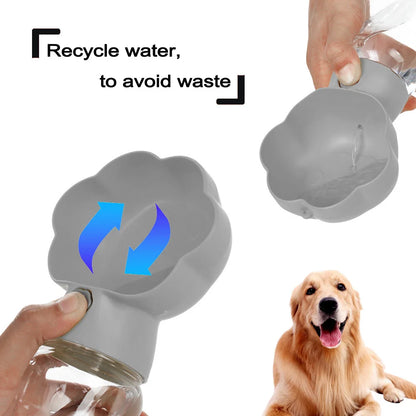 2-in-1 Portable Dog Water Bottle with Food Container